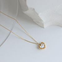 Lolita lovely shell love drops casting hearts retro pattern necklace clavicle chain titanium steel jewelry in summer