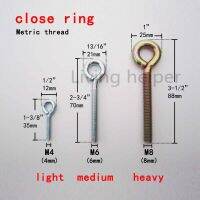 2/5/10pcs Metric Thread Steel Picture Frame Plant Lamp Light Curtain Net Wire Eye Bolt Eyebolt Screw in Hanger Close ring Hook