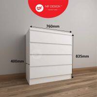 (XXL SIZE LEBIH TEBAL)MF DESIGN CHEST Drawer Set STORAGE wardrobe Almari Baju almari pakaian drawer cabinet baju putih