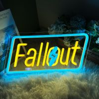 Fallout Neon Sign สระว่ายน้ำสวนวันเกิดฉลอง Home Bar Shop Arcade Club Word LED Light Wall Decor USB ของขวัญโคมไฟ...