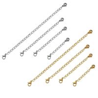 10pcs Stainless Steel Extender Chain Adjustable Necklace Bracelet Lobster Clasps Extension Link Set for DIY Jewelry Making