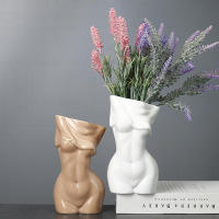 Ceramic Vase Nordic Home Decor Room Decoration Sculpture Statue Creative Human Body Abstract Desktop Flower Arrangement Crafts