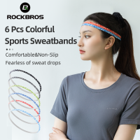 ROCKBROS กีฬา Antiperspirant Band ระบายอากาศสบายฟิตเนสที่มีสีสันที่รัดผมขี่จักรยานป้องกันการลื่นบาสเกตบอลผ้าโพกศรีษะผู้ชายผู้หญิง