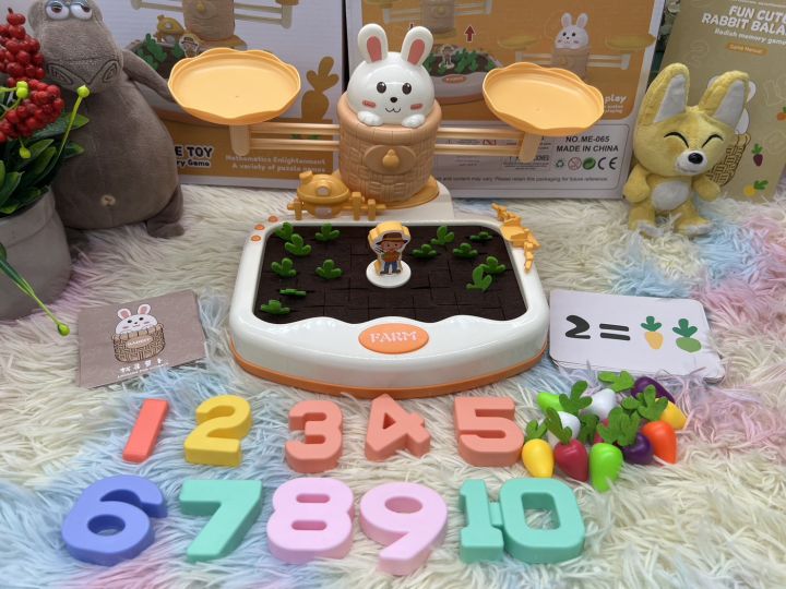 ของเล่น-ของเล่นเด็ก-กระต่าย-กระต่ายบาลานซ์-balance-game-game-scale-toy-ของเล่นเสริมพัฒนาการ-สอนบวกเลข-คณิตศาสตร์