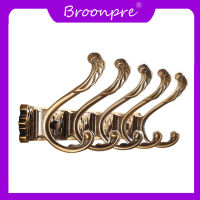 Broonpre เสื้อคลุมตะขอโบราณโลหะผสมสังกะสี3/4/5/6ผนังตะขอเสื้อผ้าเดียวแขวนผ้าขนหนูตะขออุปกรณ์ห้องน้ำตกแต่งเสื้อประตูตะขอ