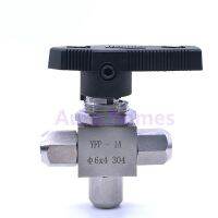 3 way ball valve OD 6 8 10 12mm for hose PU tube stainless steel 304 quick-twisting three-way ball valve