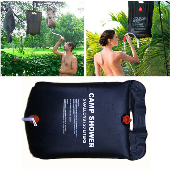 adsport-กระเป๋าอาบน้ำพลังงานแสงอาทิตย์20l-กระเป๋าใส่อุปกรณ์อาบน้ำพกพาสำหรับตั้งแคมป์ท่องเที่ยวกลางแจ้งเดินป่า