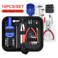 16pcs/set watch repair tool kit for back opener strap replacement or watchpart portable watchmaker tools set