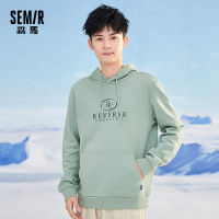 SEMIR Hooded Sweatshirt Men 2021 Winter New Fashion Casual Hoodies Male Cotton Embroidery Tops