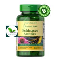 แท้ Puritans Pride Echinacea Complex 450 mg / 100 Capsules