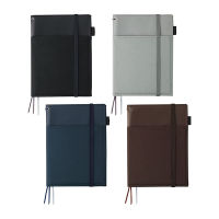 KOKUYO Notebook cover pocket book Systemic Ring compatible A5 Leather style black 50 sheets No-V685B-D
