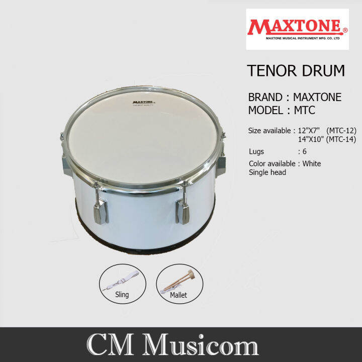 Marching Tenor Drum With Mallet & Sling (Maxtone) Lazada