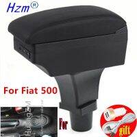 For Fiat 500 Armrest box Interior Center Console Storage Box Arm Rest Car-Styling Decoration Accessories Parts with USB LED ligh Pipe Fittings Accesso