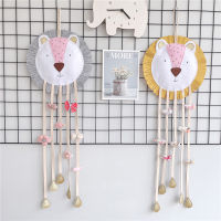 Cartoon Felt Lion Bows Holder Clip Hanger Storage Organizer Wall Hanging Decor Girls Gift Room Decoration Strip Holder Ornament