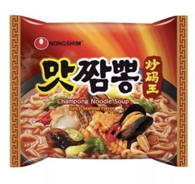 จัมปง มาม่าเกาหลี สุดฮิต nongshim Champong spicy seafood noodle 130g 농심 맛짬뽕