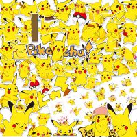 【LZ】❒♕  Pokemon Pikachu Cartoon circundante adesivos bonus adesivos bonitos presentes de férias infantis 63pcs