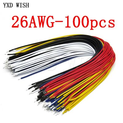 【YF】♙◈  100PCS 26AWG 20cm Tin-Plated Breadboard PCB Solder Cable Fly Wire Tin Conductor Wires 1007-26AWG Diy