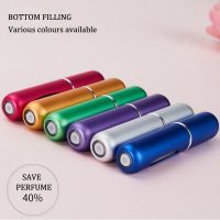 3/5Pcs/Set 5ml Mini Bottom-Filling Pump Perfume Refillable Spray Bottle Empty Atomizer Container Dispensing Portable Travel Travel Size Bottles Contai