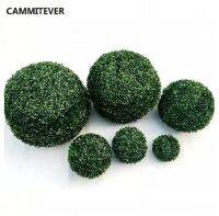 [AYIQ Flower Shop] CAMMITEVER หญ้าบอนไซประดิษฐ์ Topiary 12/18/23/28/35เซนติเมตรสีเขียวจำลองบอลร้านห้างสรรพสินค้าอุปกรณ์ในร่มกลางแจ้งตกแต่ง