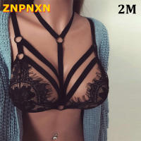 [ZNPNXN] ผู้หญิงเซ็กซี่ Hollow Garters ดอกไม้ Crop Tops สุภาพสตรีลูกไม้ Bustier Bra Sheer Bra