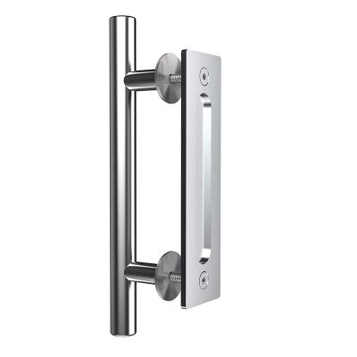 12 Inch Stainless Barn Door Pull Handle Set Stainless 12 Inch Round Gate Handle for Barn Door Gates Garages Sheds