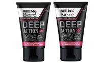 Biore Mens Double Scrub - Deep Action For Blackheads 100 g. บิโอเร เมนส์ ดับเบิ้ล สครับ ดีพ แอคชั่น100กรัม (2 หลอด)