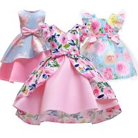 【CW】 2 10 Years Dresses Pageant Anniversary Wedding Floral Frock Children Formal Costume