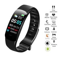 C1 P Smart Watch Mens Bluetooth Step Count Exercise Bracelet Fitness Tracker Heart Rate Blood Pressure Sleep