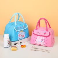 ☄๑ Kawaii Lunch Bag Women Cute Bear Picnic Travel Thermal Breakfast Box Girls School Child Convenient Lunch Box Tote Food Bags