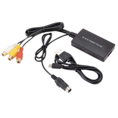 SVideo ke konverter HDMI s-video dan 3RCA CVBS komposit ke Audio Video konverter mendukung 1080P 720P