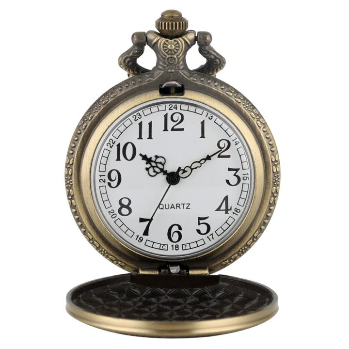 วินเทจไดโนเสาร์ดิสเพลย์ควอตซ์นาฬิกาสร้อยคอทองสัมฤทธิ์ลายนาฬิกาจี้โบราณที่มีเอกลักษณ์ของขวัญนาฬิกา-อุปกรณ์เสริม