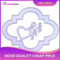 2pcs Heart Flowers DIY Metal Cutting Dies Crafts Stencil Embossing Decor