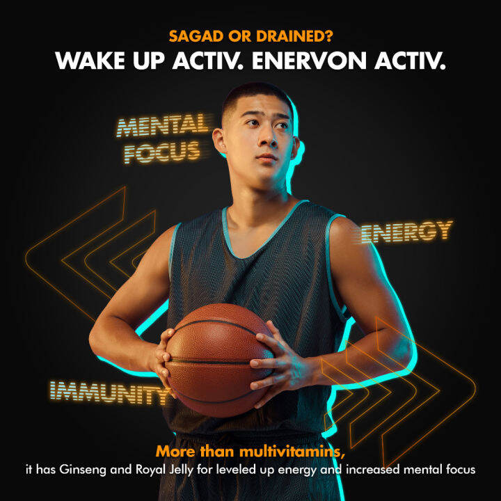 Hot Qug34 Unilab Enervon Activ Multivitamins 10 Capsules With Ginseng Royal Jelly For More 6298