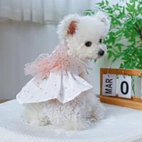 Dog SkirtDoll Collar Soft Comfortable Dog Princess Dress Summer Dog Skirt Printing Pet Cat Dog Bowknot Dress Pet Supplies Dresses