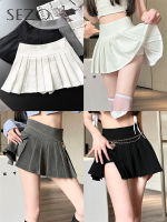 ร้อน, ร้อน★SEZO Korean Sexy High Waisted Split Half Pleated Skirt for Woman