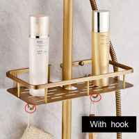 Antique brass shelf for bathroom shower faucet set Shelves Soap shelf Shampoo rack free shipping