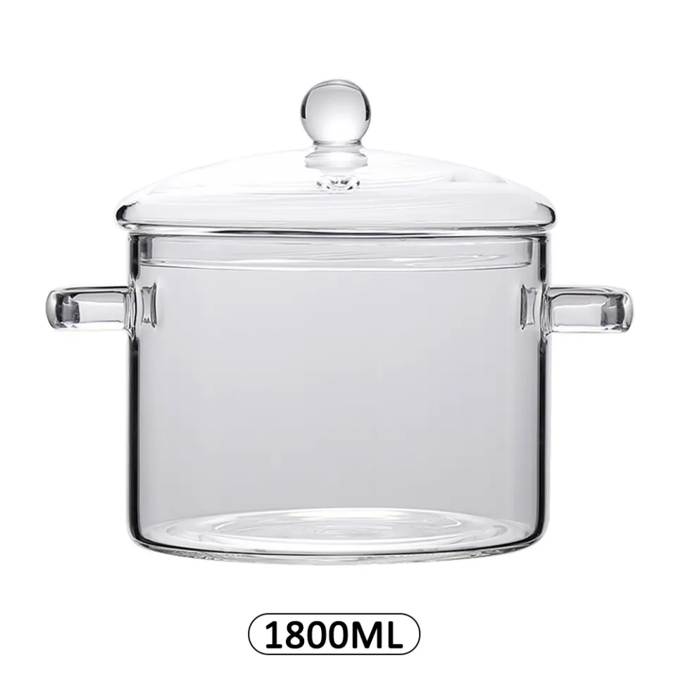 glass stovetop pot Small Stew Pot Clear Pot Glass Cookware Glass Pot  Kitchen