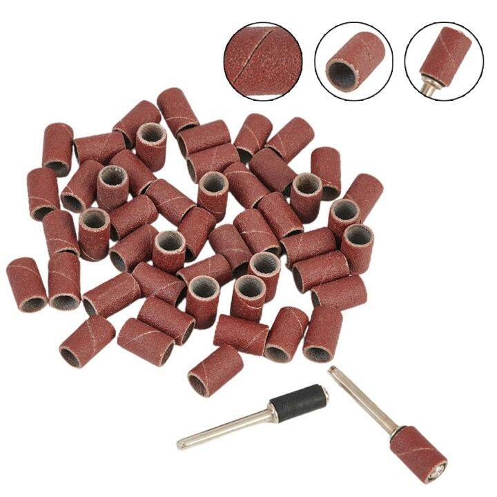 【MOREFINE】 Sandpaper Mandrels Drum Drill Replacement + 320 Bands Nail