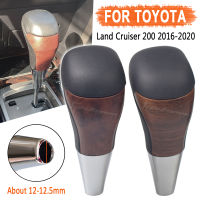 1ชิ้น ABS คาร์บอนไฟเบอร์หนังเปลี่ยนลูกบิดเกียร์ปกคลุมสำหรับ Toyota Land Cruiser 200 FJ200 LC200 2016 2017 2018 2019 2020