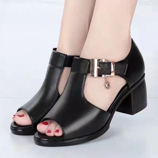 CHGBMOK Clearance Heels for Women Summer New Style Fish Mouth