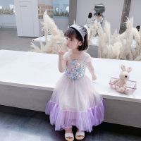 Girls Princess Dress Summer Children Lace Sequins Party Dress Classic Style Kids Dress Fashion Vacation Clothing