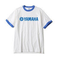 เสื้อยืด คอกลม แขนจั๊มสีฟ้า คุณภาพเยี่ยม YAMAHA MOTORCYCLE R1 R6 R3 MT มอเตอร์ไซต์