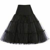 สีขาวแฟชั่นใหม่ Underskirt 50S Swing ticoat Rockabilly FancyTutu Skirt