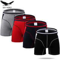 4pcsLot Long Boxers Panties Men Underwear Underpants Male Shorts Calzoncillos Man Boxer Slip Hommes Modal Hombre Brand