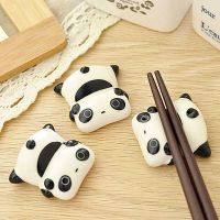 HJKF 2pcs Ware Porcelain Kitchen Dining Decor Panda Ceramic Chopstick Holder Spoon Holder Fork Chopsticks Rack