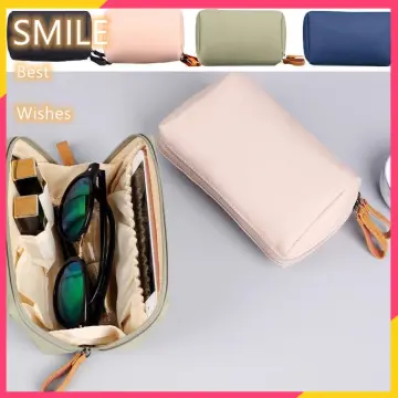 Minimalist Leather Pencil Case Cosmetic Bag Small Make up 