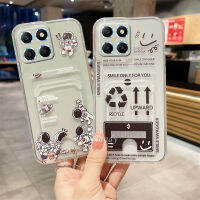 ใหม่เคสสำหรับ Honor X6a X5บวก X7a X8a X9a X9 X8 X6 70 90 Lite 5G 4G 2023เคสมือถือโปร่งใสลายนักบินอวกาศพร้อมที่ใส่บัตรฝาหลังป้องกันเลนส์กล้องถ่ายรูปเคสซิลิโคนนิ่ม