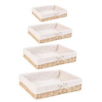 13ME Wicker Storage Bin with Removable Thickened Cloth Soft and Easy to Clean