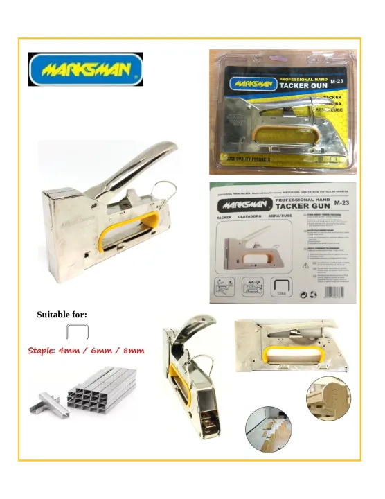 MARKSMAN Heavy Duty Hand Tacker Gun/ Staple Gun/ Stapler Besar Lazada
