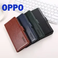 สำหรับ Oppo Reno10/10 Pro+ 5G A78 A98 Reno 8T A77s A57 A96 A76 Reno 7 Z / 8 Z A95 A74 ธุรกิจหรูหราหนังกันกระแทกเต็มรูปแบบครอบคลุมกรณีโทรศัพท์พลิกผู้ถือกระเป๋าสตางค์